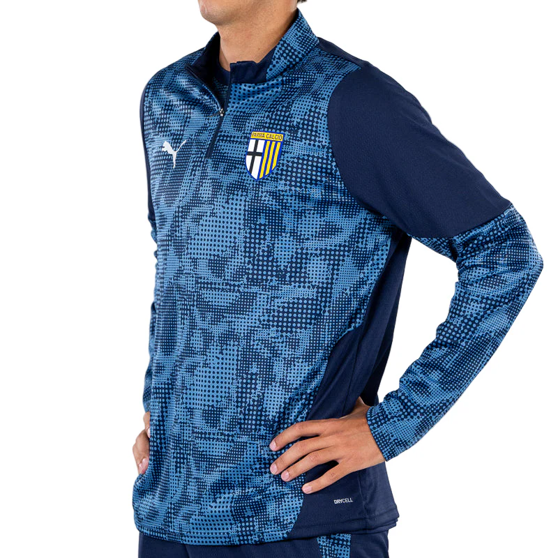 Felpa 1/4 Zip Training Players Blu Navy - Parma Calcio