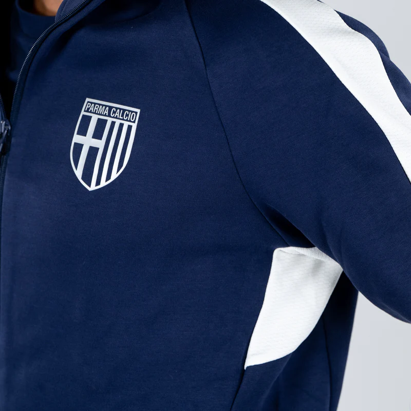 Felpa Hooded Evostripe Zip Blu Navy - Parma Calcio - Image 2