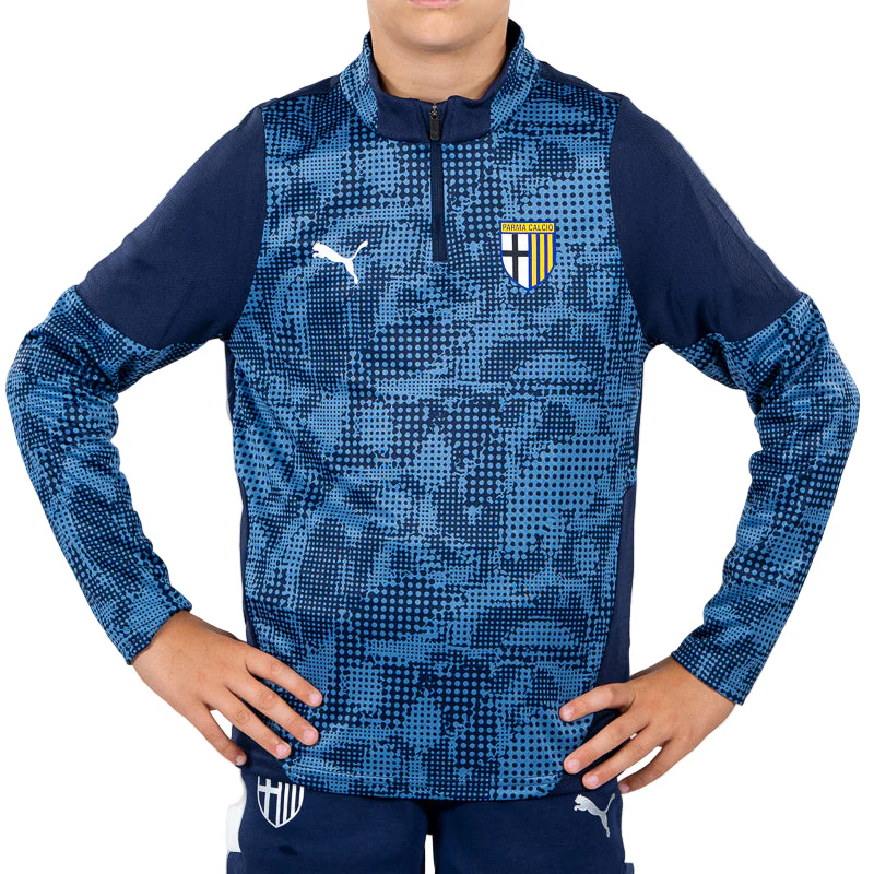 Felpa Junior 1/4 Zip Training Players Blu Navy - Parma Calcio - Image 4