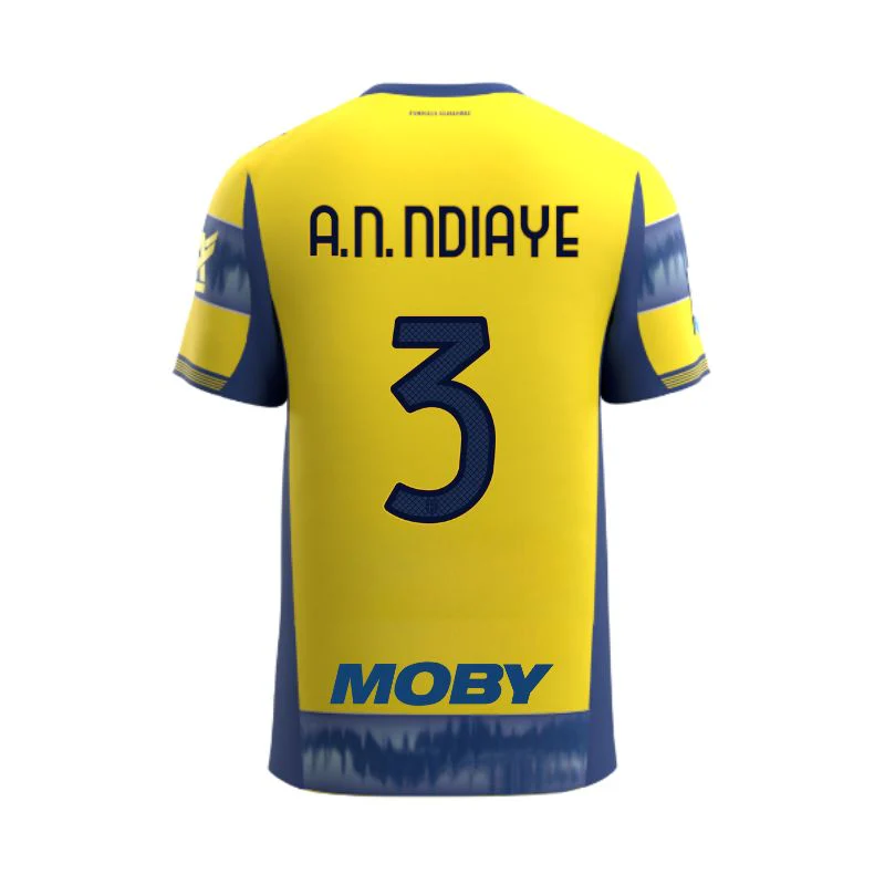 Maglia Junior Gara Parma Calcio Away 25/26 Ndiaye 3 NO PATCH SERIE A