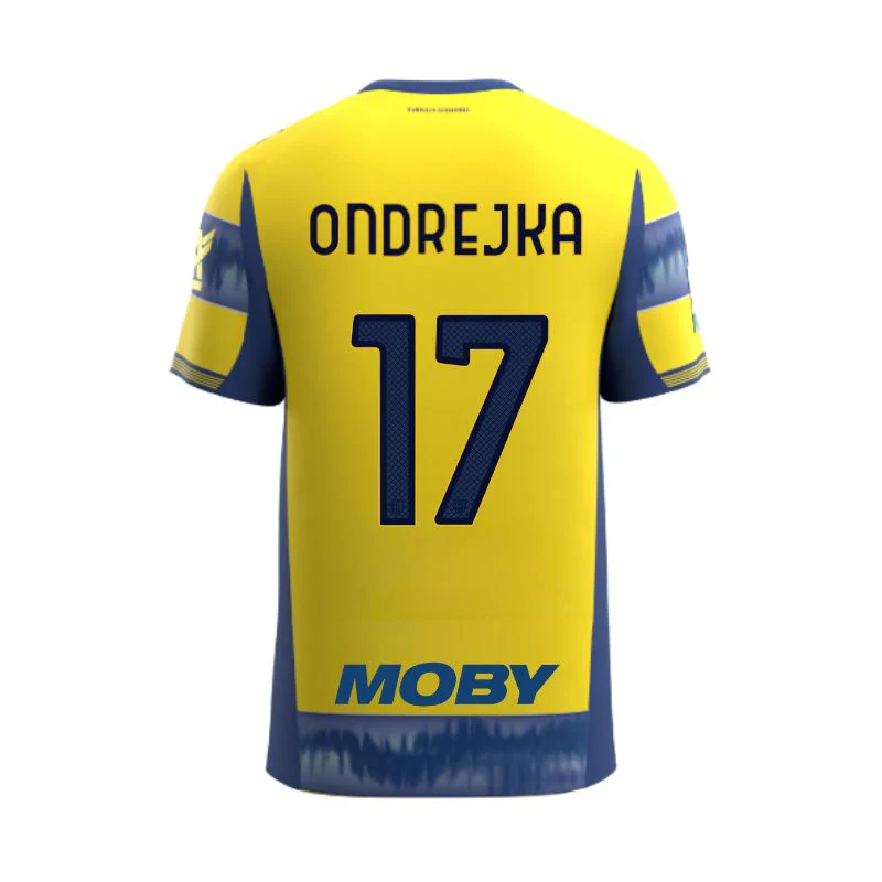 Maglia Junior Gara Parma Calcio Away 25/26 Ondrejka 17 NO PATCH SERIE A