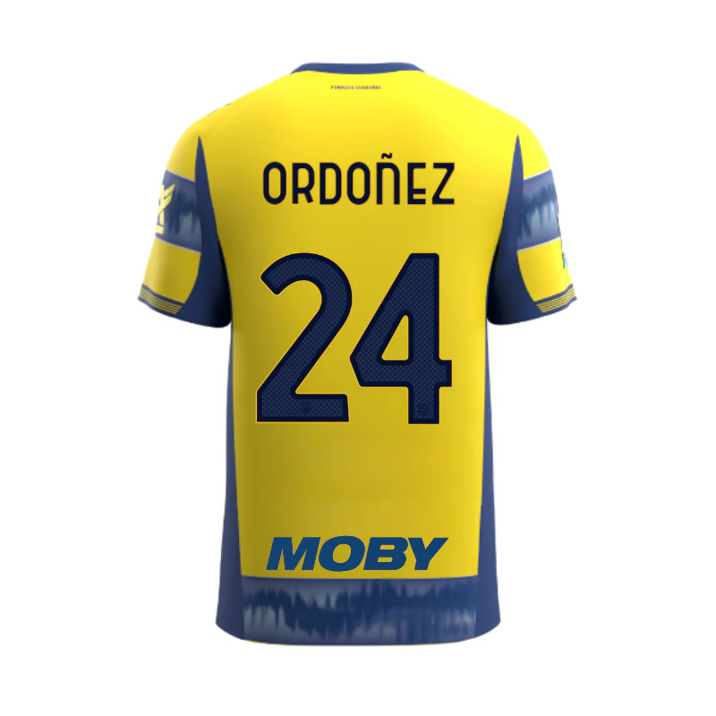 Maglia Junior Gara Parma Calcio Away 25/26 Ordoñez 24 NO PATCH SERIE A