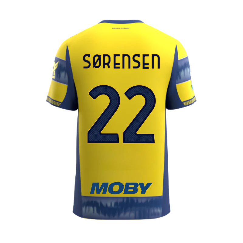 Maglia Junior Gara Parma Calcio Away 25/26 Sørensen 22 NO PATCH SERIE A