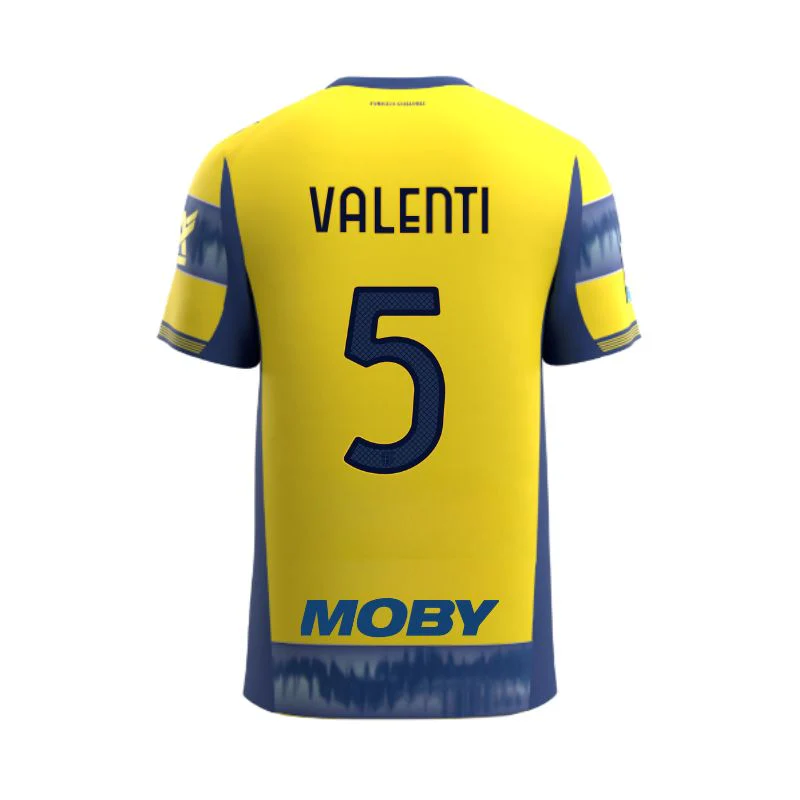 Maglia Junior Gara Parma Calcio Away 25/26 Valenti 5 NO PATCH SERIE A